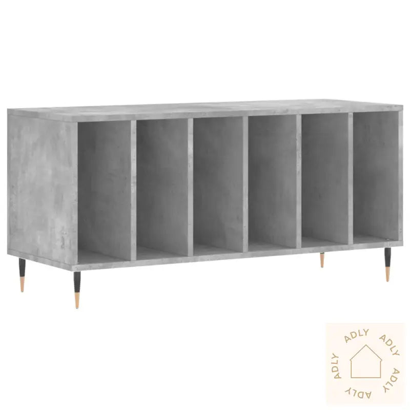 Hifi-Benk Betonggrå 100X38X48 Cm Konstruert Tre