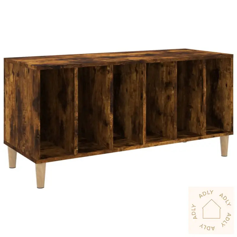 Hifi-Benk Røkt Eik 100X38X48 Cm Konstruert Tre