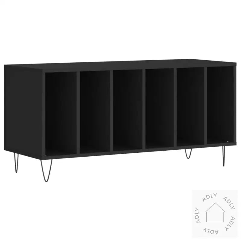 Hifi-Benk Svart 100X38X48 Cm Konstruert Tre