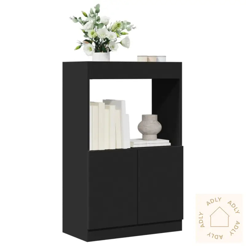 Highboard Svart 63X33X100 Cm Konstruert Tre