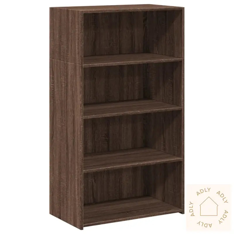 Hylle Brun Eik 70X41X124 Cm Konstruert Tre