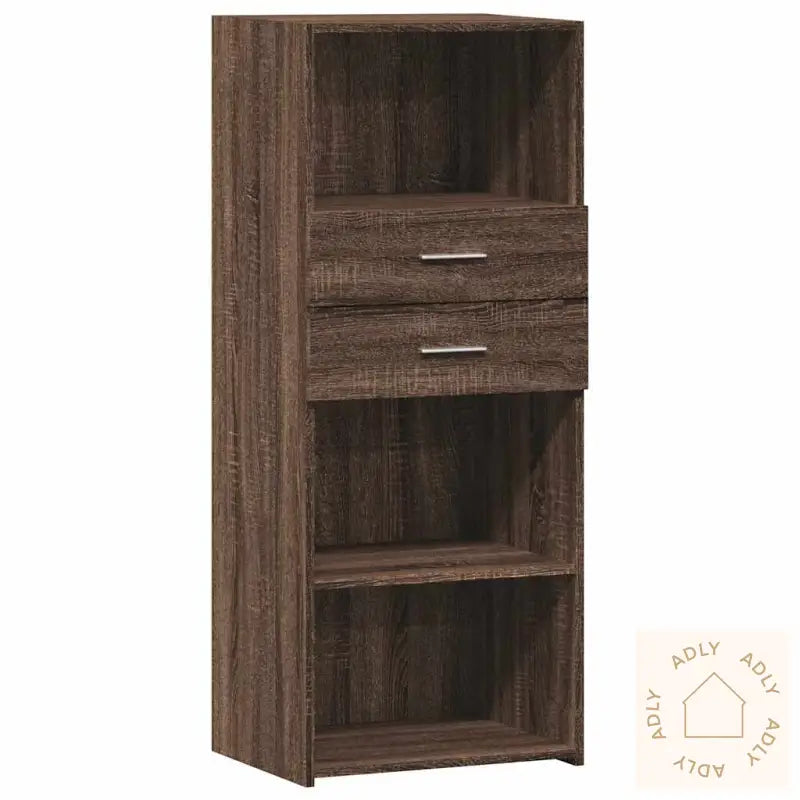 Hylle Brun Eik 50X42,5X124 Cm Konstruert Tre