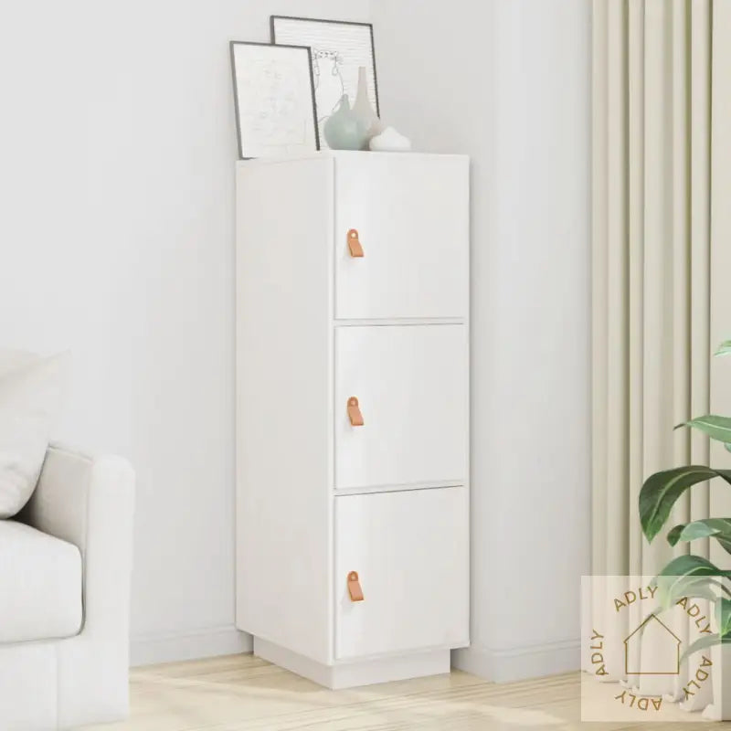 Highboard Hvit 34X40X108,5 Cm Heltre Furu