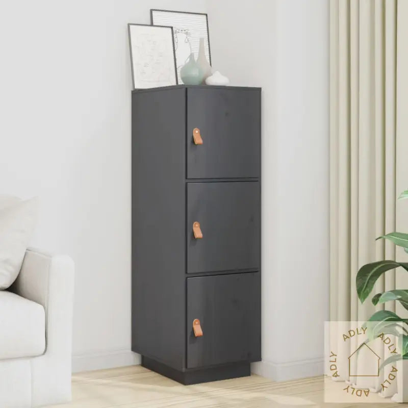 Highboard Grå 34X40X108,5 Cm Heltre Furu