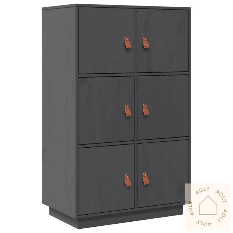 Highboard Grå 67X40X108,5 Cm Heltre Furu