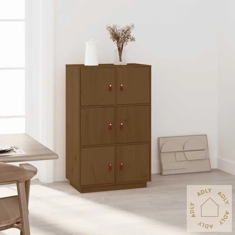 Highboard Honningbrun 67X40X108,5 Cm Heltre Furu