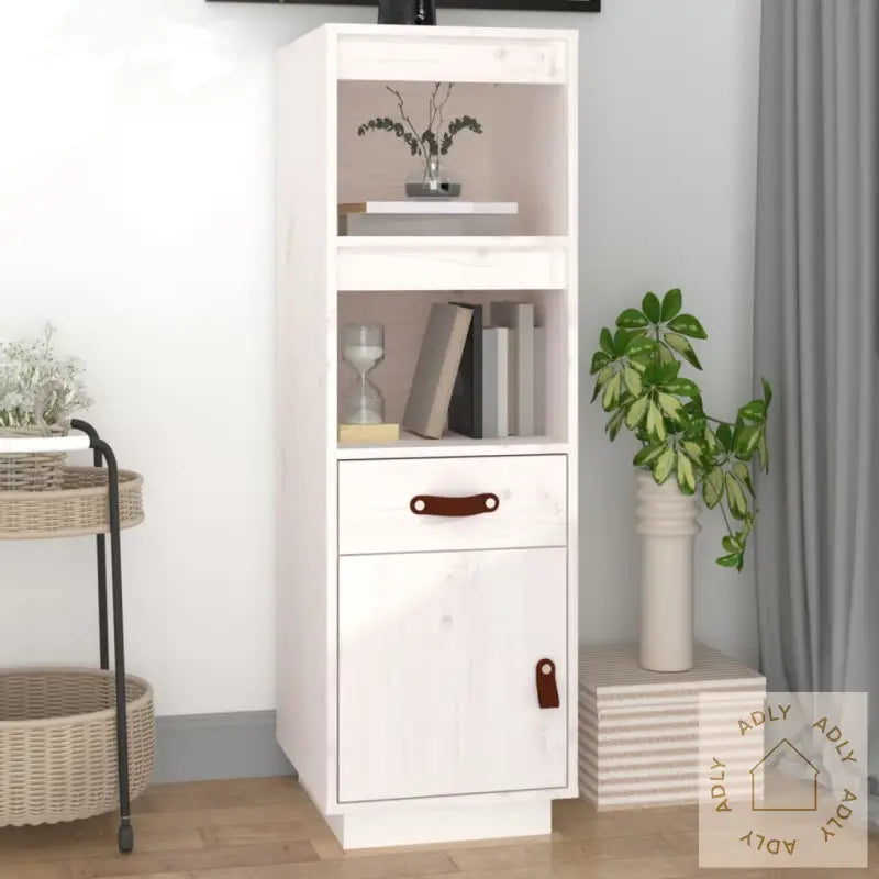 Highboard Hvit 34X40X108,5 Cm Heltre Furu