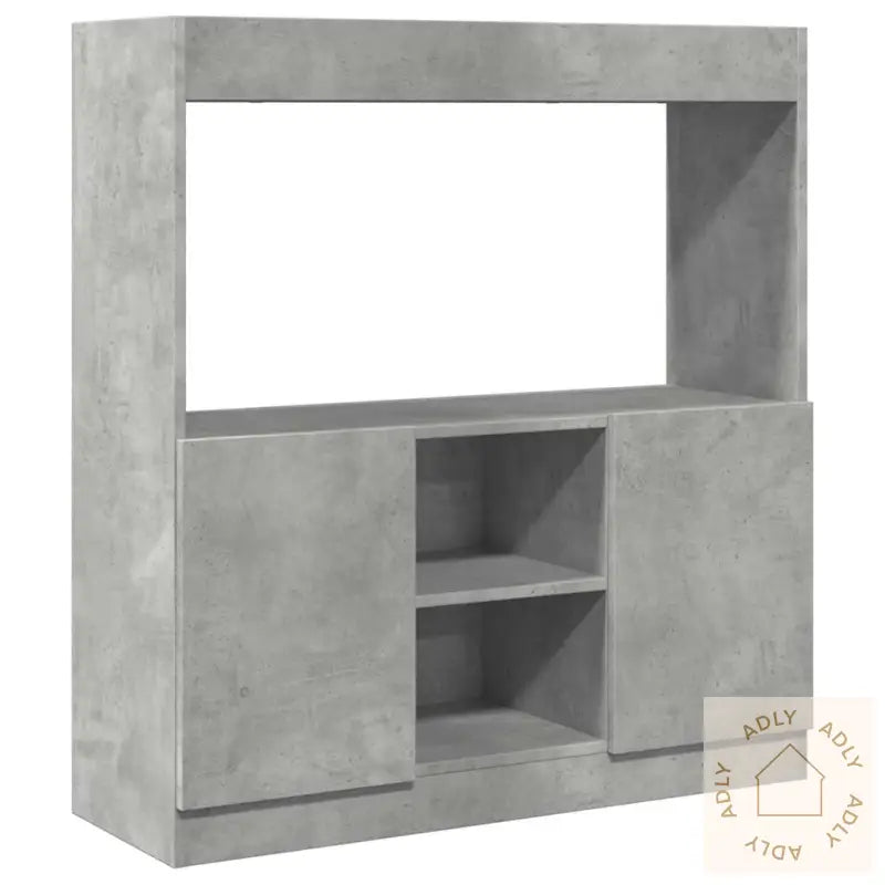 Highboard Betonggrå 92X33X100 Cm Konstruert Tre