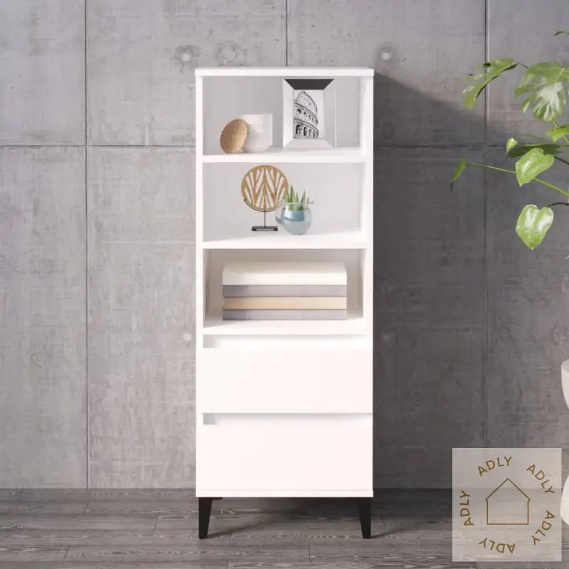 Highboard Hvit 40X36X110 Cm Konstruert Tre