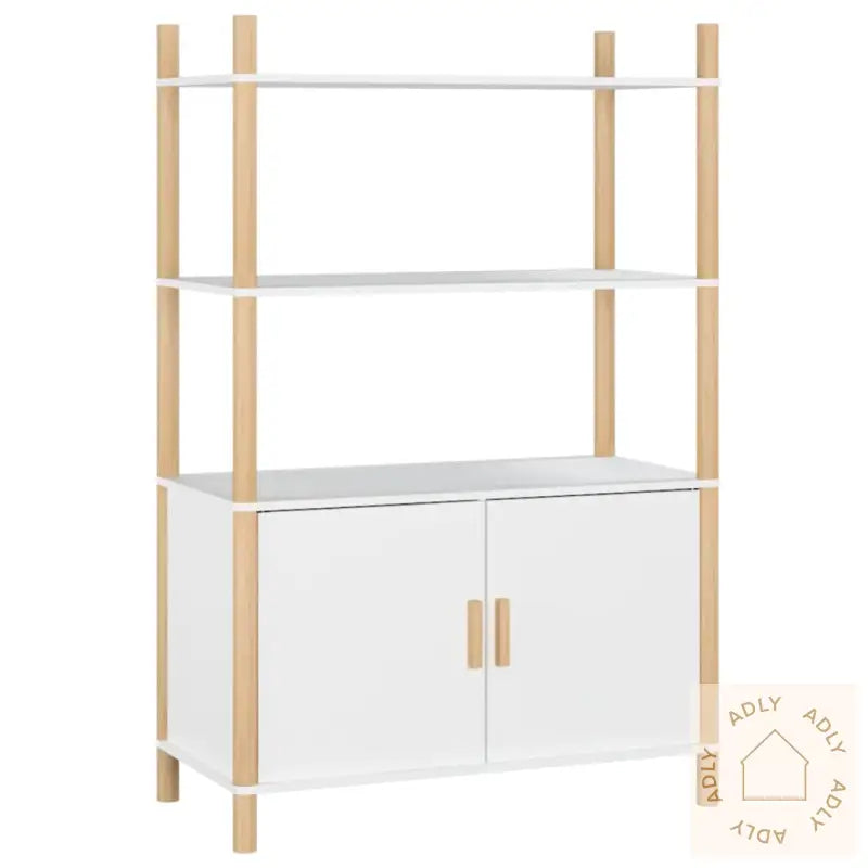 Highboard Hvit 80X40X121 Cm Konstruert Tre