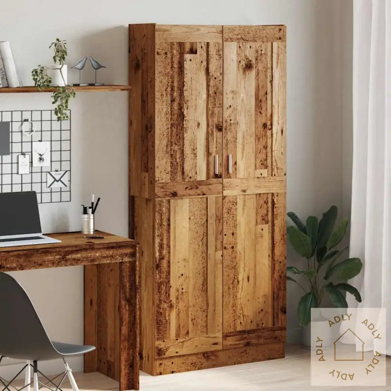 Highboard Gammelt Tre 82,5X30,5X185 Cm Konstruert Tre