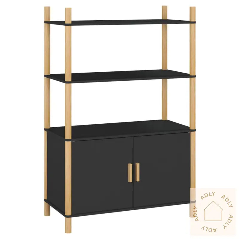 Highboard Svart 80X40X121 Cm Konstruert Tre