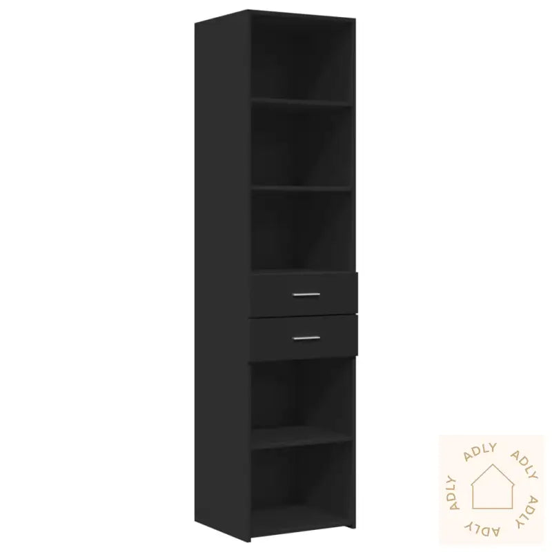 Hylle Svart 45X42,5X185 Cm Konstruert Tre