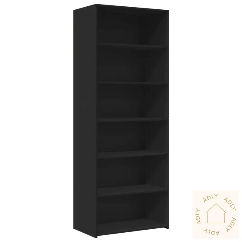 Hylle Svart 70X41X185 Cm Konstruert Tre