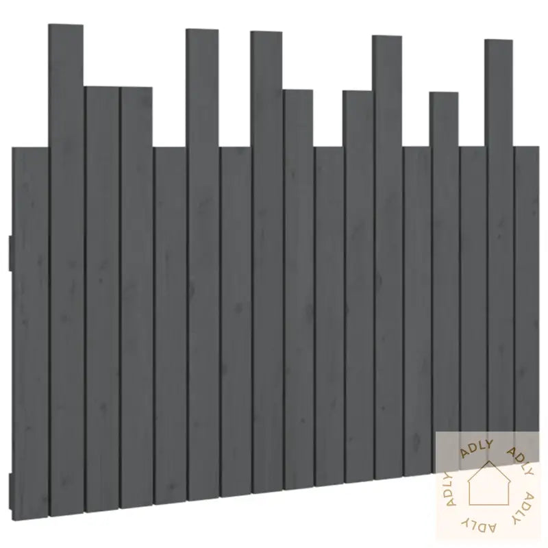 Veggmontert Hodegavl Grå 108X3X80 Cm Heltre Furu