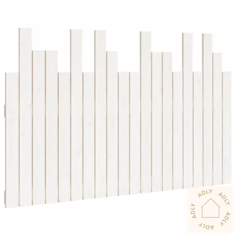 Veggmontert Sengegavl Hvit 127,5X3X80 Cm Heltre Furu