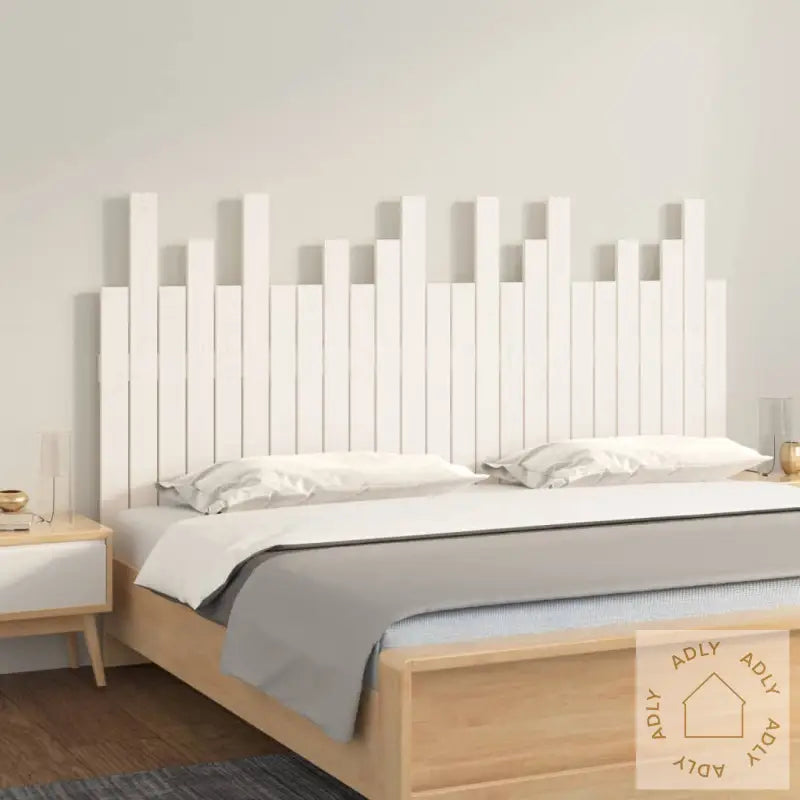 Veggmontert Sengegavl Hvit 159,5X3X80 Cm Heltre Furu