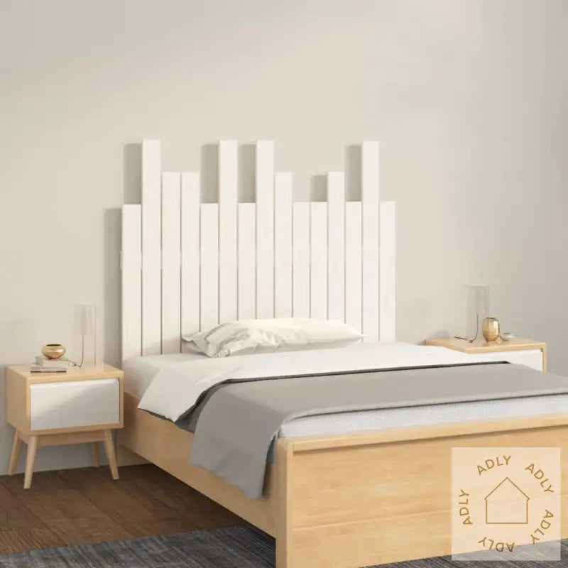 Veggmontert Sengegavl Hvit 95,5X3X80 Cm Heltre Furu