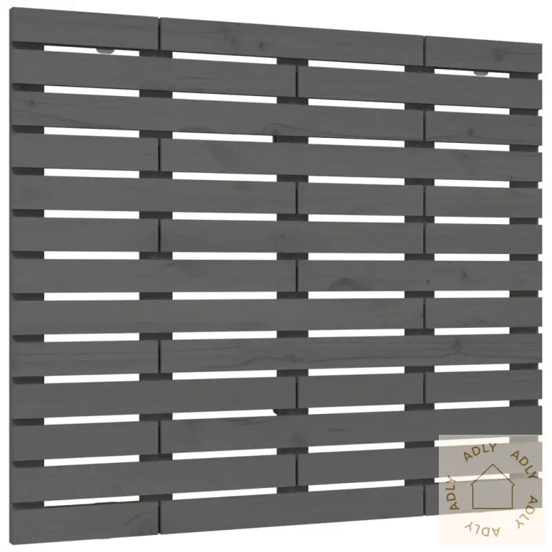 Veggmontert Sengegavl Grå 106X3X91,5 Cm Heltre Furu