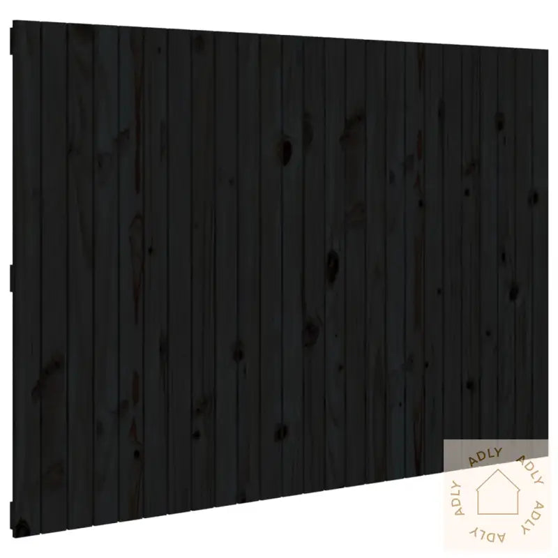 Veggmontert Sengegavl Svart 159,5X3X110 Cm Heltre Furu
