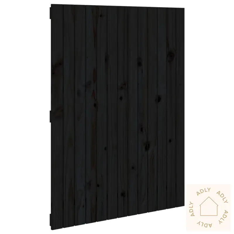Veggmontert Sengegavl Svart 82,5X3X110 Cm Heltre Furu