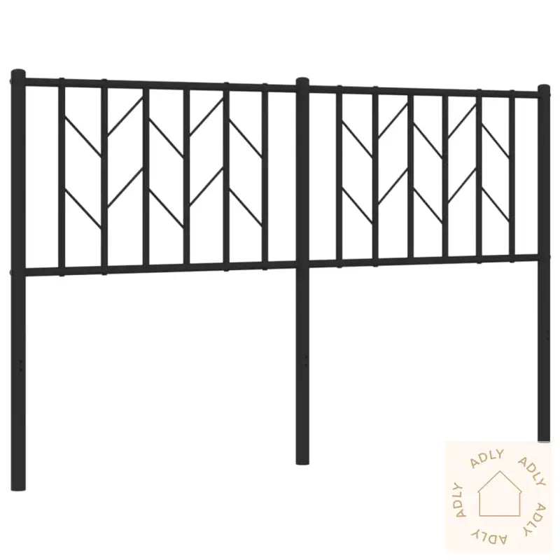 Sengegavl I Metall Svart 140 Cm