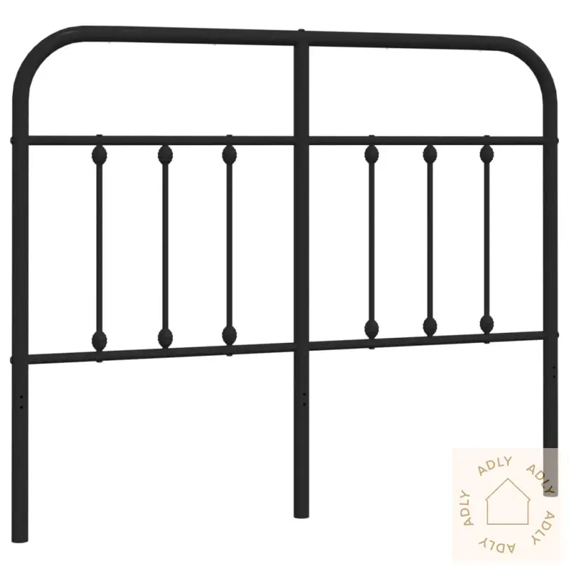 Sengegavl I Metall Svart 120 Cm