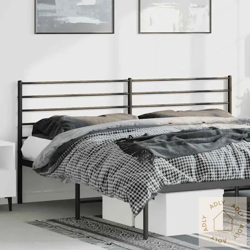 Sengegavl I Metall Svart 193 Cm