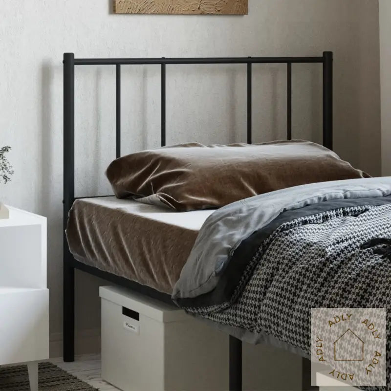 Sengegavl I Metall Svart 90 Cm