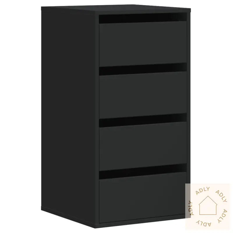 Kommode Svart 40X41X76 Cm Konstruert Tre