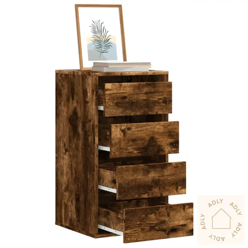 Kommode Røkt Eik 40X41X76 Cm Konstruert Tre