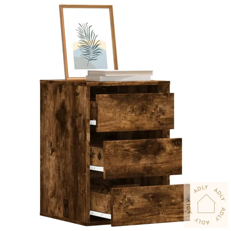 Kommode Røkt Eik 40X41X58 Cm Konstruert Tre