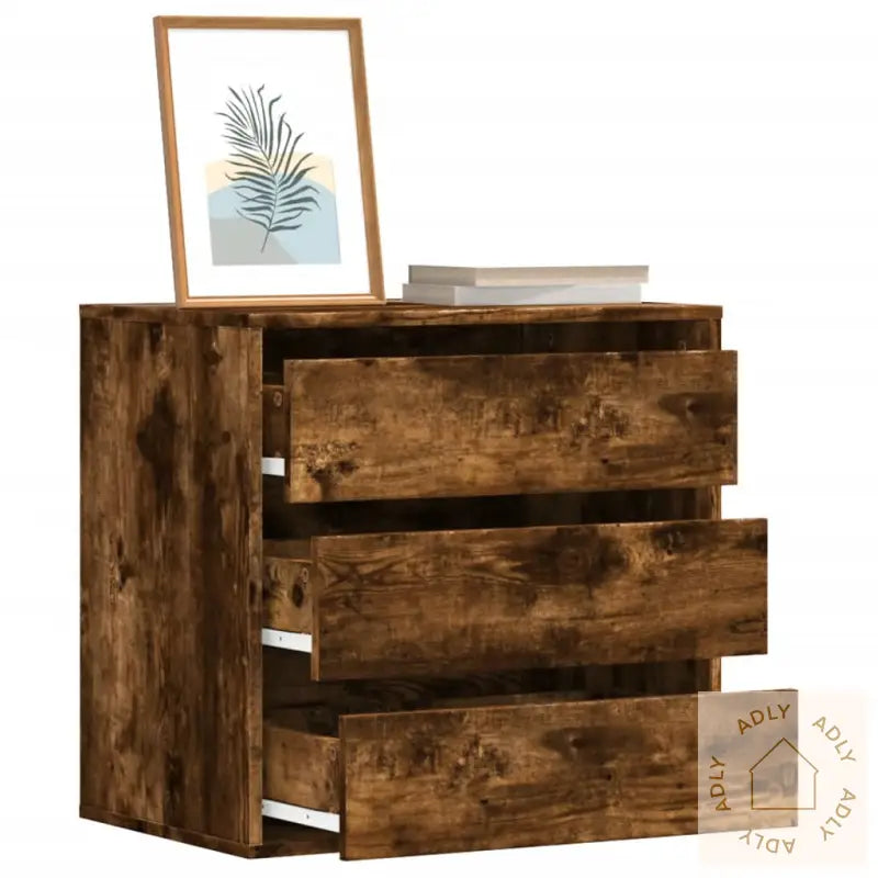 Kommode Røkt Eik 60X41X58 Cm Konstruert Tre