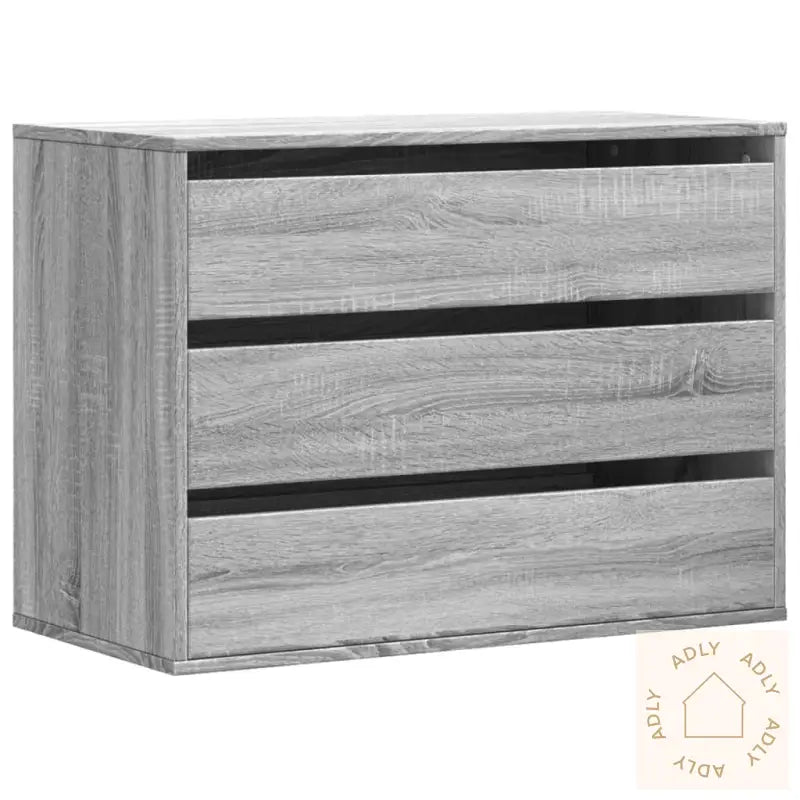 Kommode Grå Sonoma 80X41X58 Cm Konstruert Tre