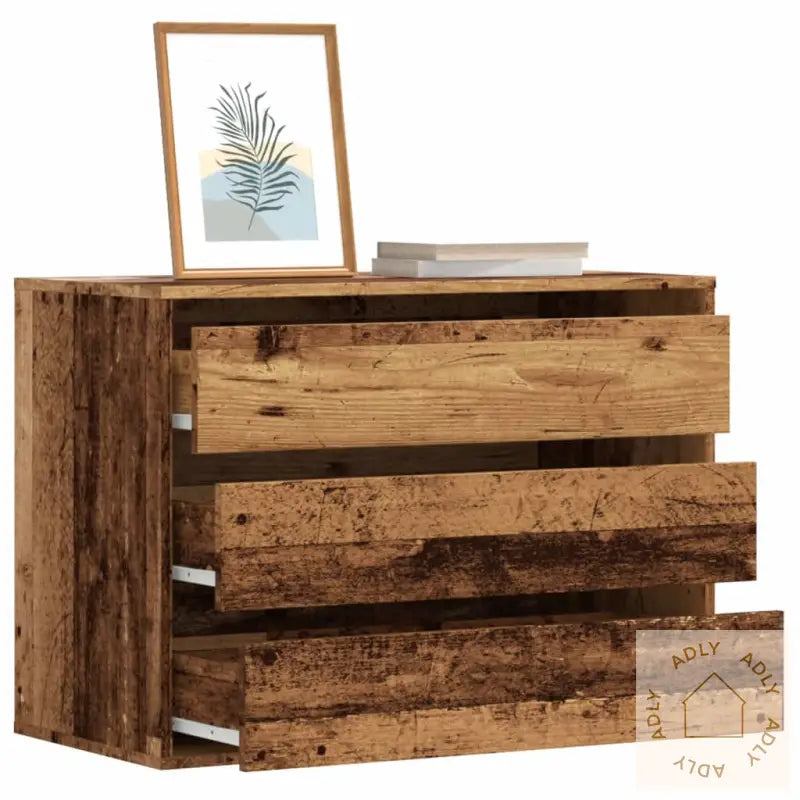 Kommode Gammelt Tre 80X41X58 Cm Konstruert Tre