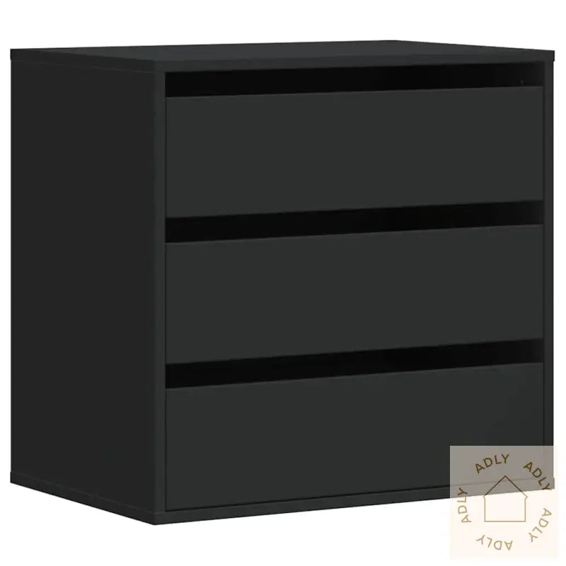 Kommode Svart 60X41X58 Cm Konstruert Tre