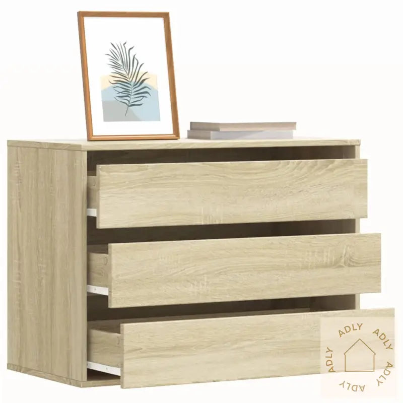 Kommode Sonoma Eik 80X41X58 Cm Konstruert Tre