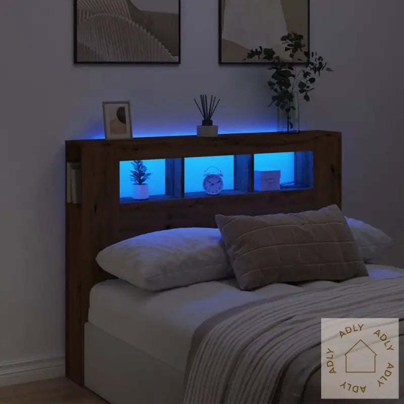 Sengegavl Med Led Artisan Eik 140X18,5X103,5 Cm Konstruert Tre