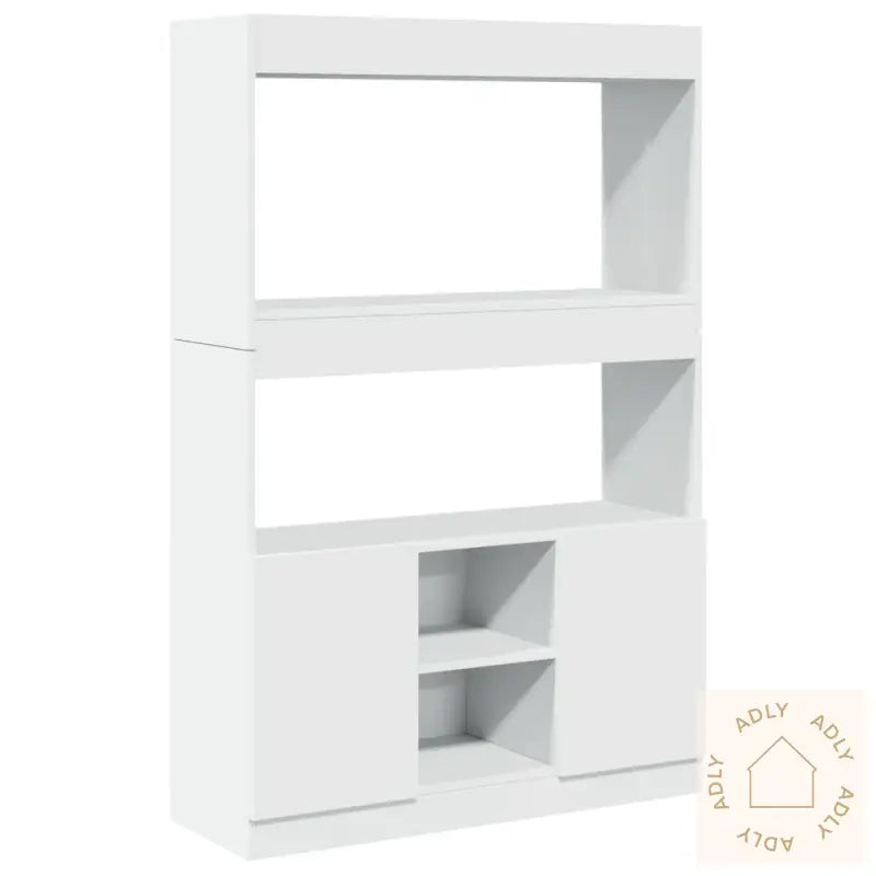 Highboard Hvit 92X33X140 Cm Konstruert Tre