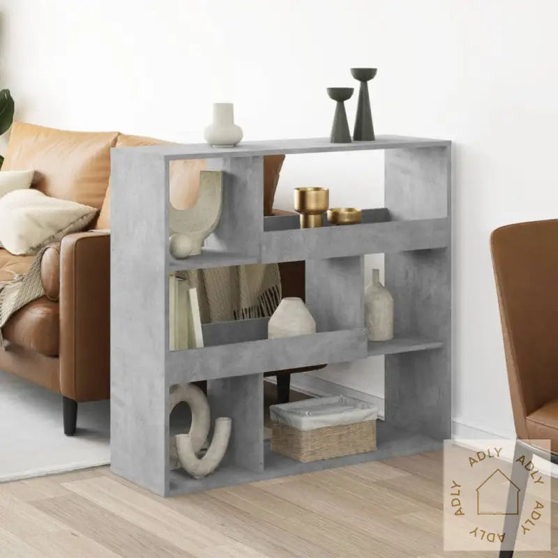 Romdeler Betonggrå 100X33X94,5 Cm Konstruert Tre
