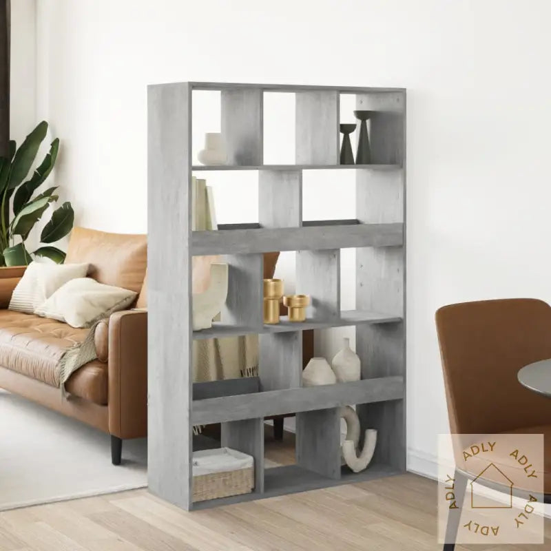 Romdeler Betonggrå 100X33X156,5 Cm Konstruert Tre