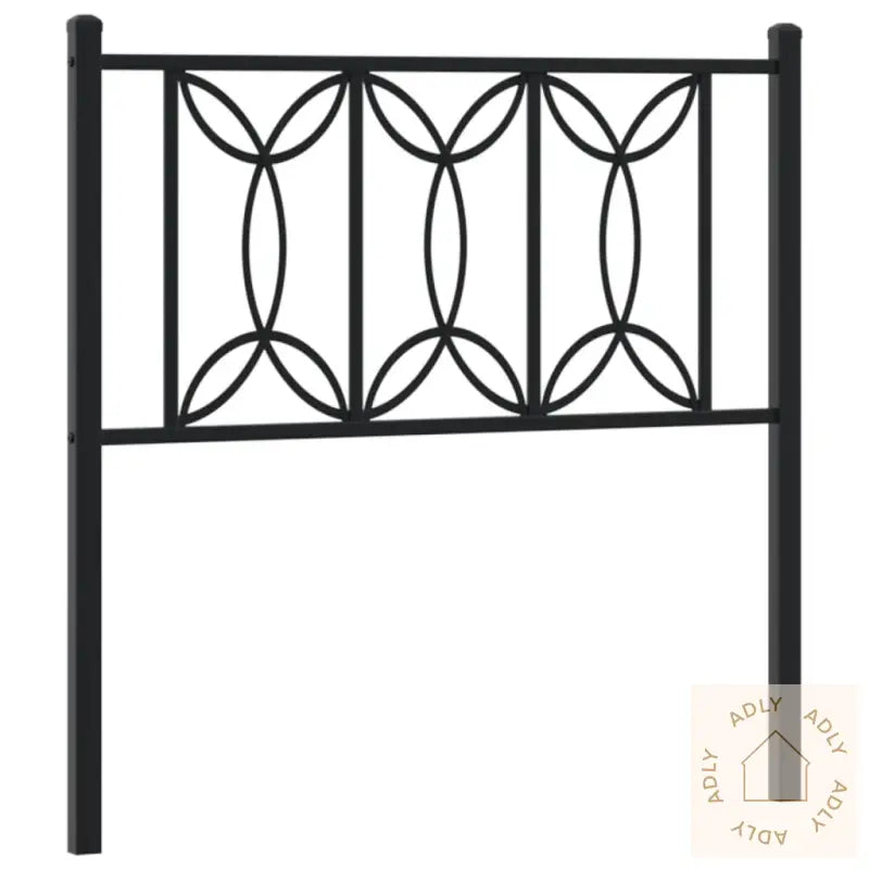 Sengegavl I Metall Svart 75 Cm