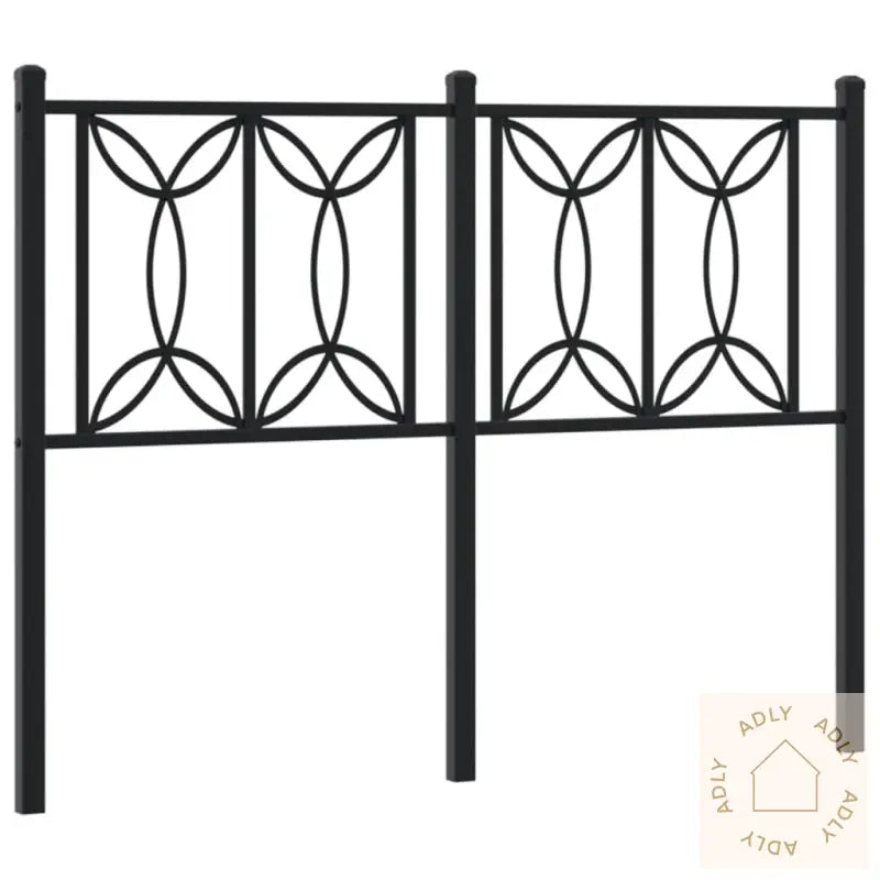 Sengegavl I Metall Svart 120 Cm