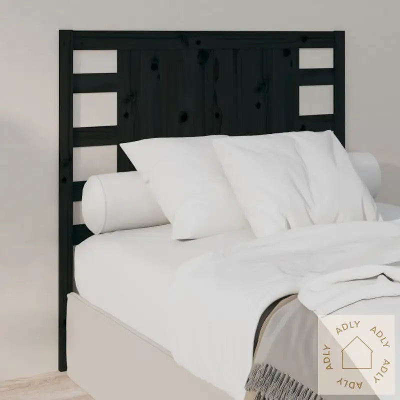 Sengegavl Svart 81X4X100 Cm Heltre Furu