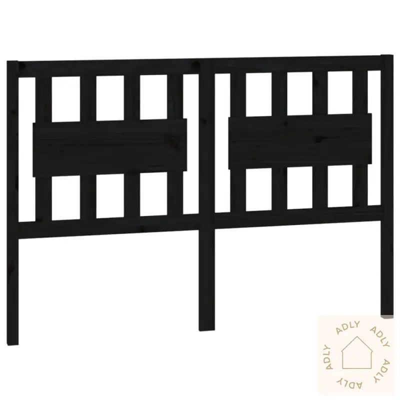 Sengegavl Svart 125,5X4X100 Cm Heltre Furu
