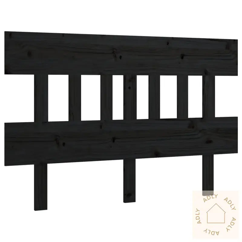 Sengegavl Svart 203,5X3X81 Cm Heltre Furu
