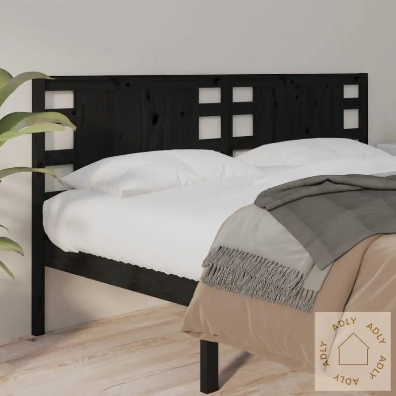 Sengegavl Svart 166X4X100 Cm Heltre Furu