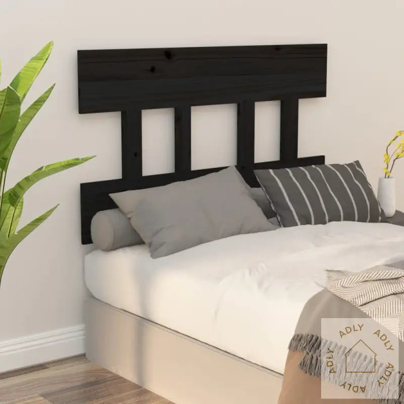 Sengegavl Svart 93,5X3X81 Cm Heltre Furu