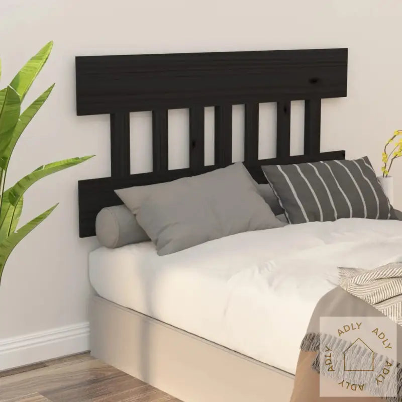 Sengegavl Svart 183,5X3X81 Cm Heltre Furu