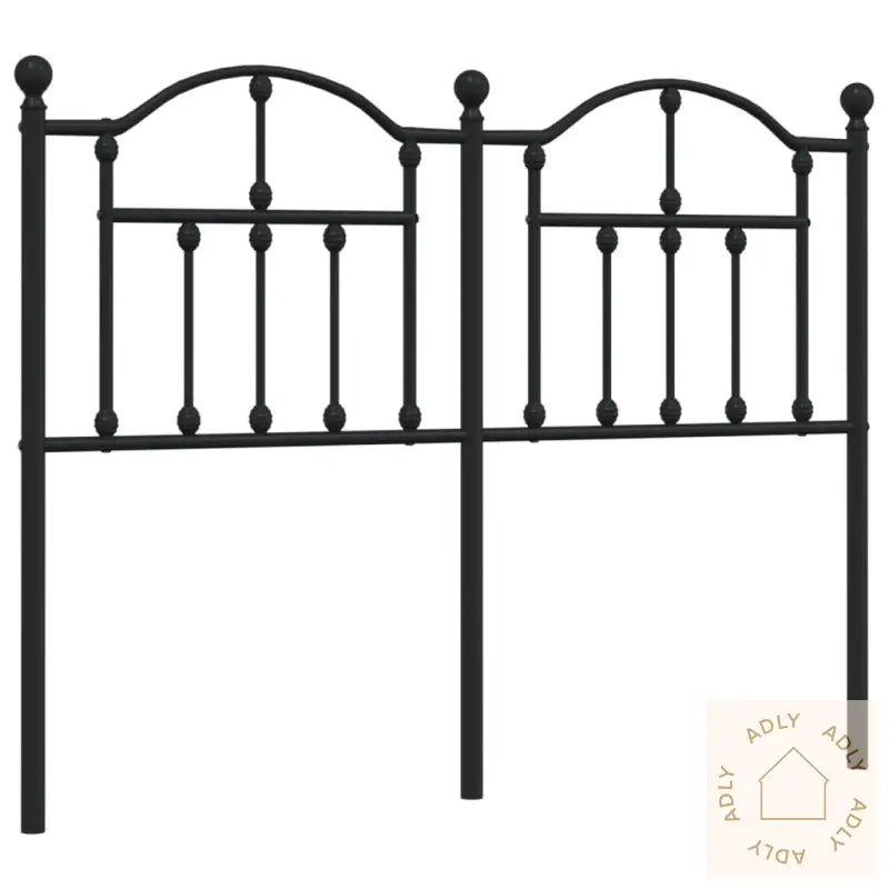 Sengegavl I Metall Svart 120 Cm